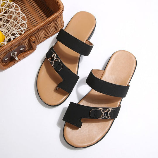 Damen Bequeme Riemensandalen mit elegantem Schleifendetail EB