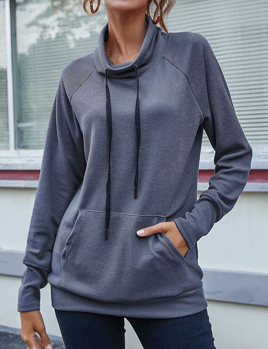 Damen modischer Kapuzensweater mit praktischen Taschen und ergonomischem Schnitt EB