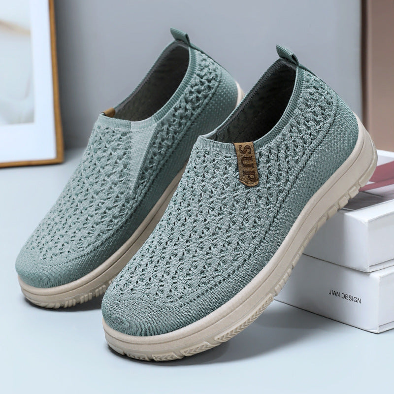 Damen Atmungsaktive Slip-On Freizeitschuhe mit elastischem Design EB