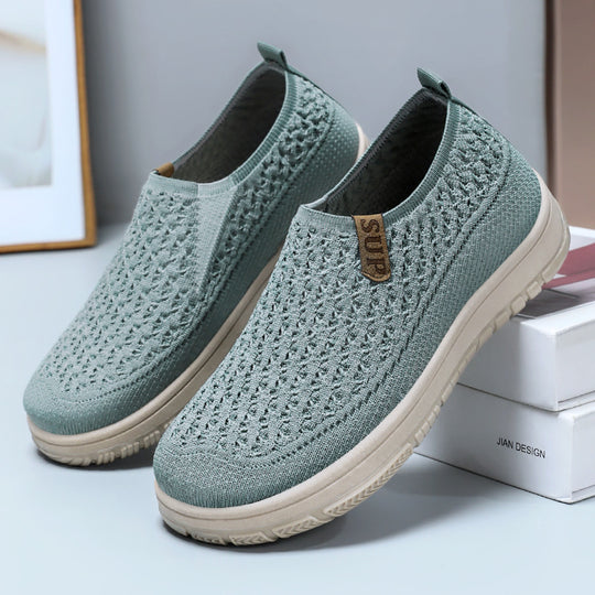 Damen Atmungsaktive Slip-On Freizeitschuhe mit elastischem Design EB