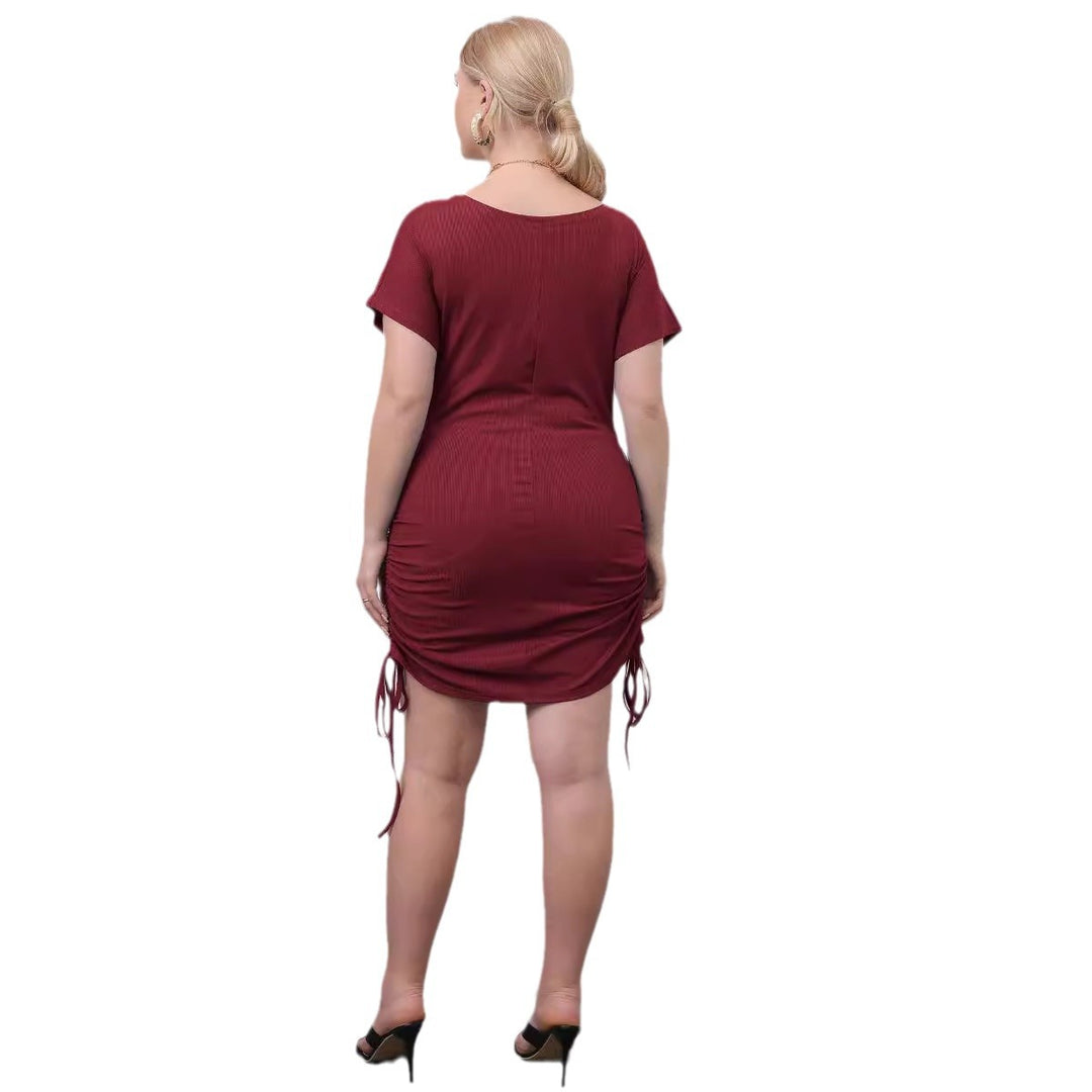 Damen figurbetontes Minikleid mit verstellbaren Seiten EB