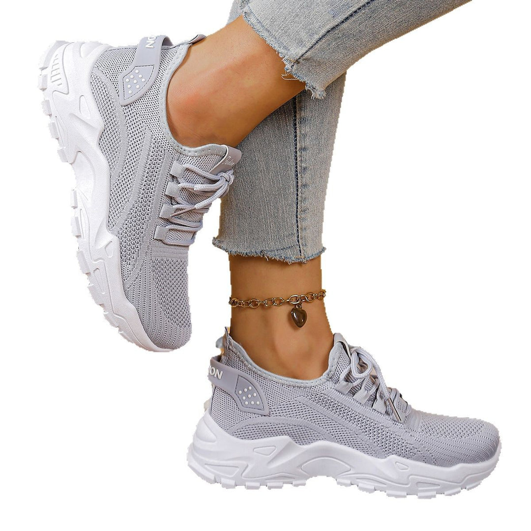 Damen Sportliche Mesh Sneakers mit dämpfender Sohle und atmungsaktiver Konstruktion EB