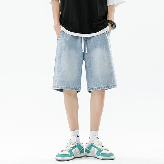 Herren Denim-Shorts mit lässigem Farbverlauf EB