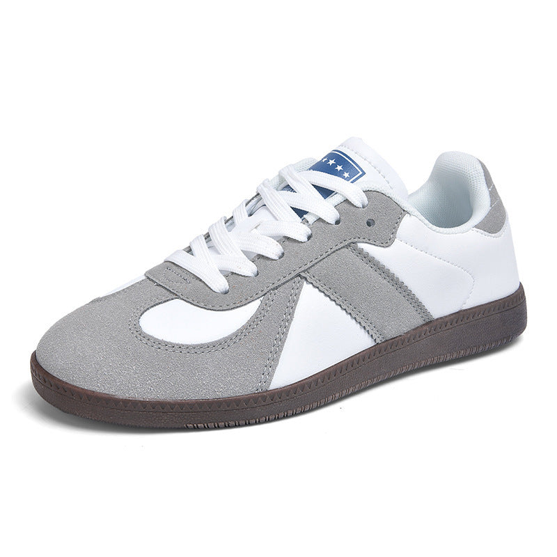 Unisex nan urbaner Tennis-Sneaker mit Veloursleder-Overlays gepolstertem Fersenkragen und vulkanisierter Gummisohle EB