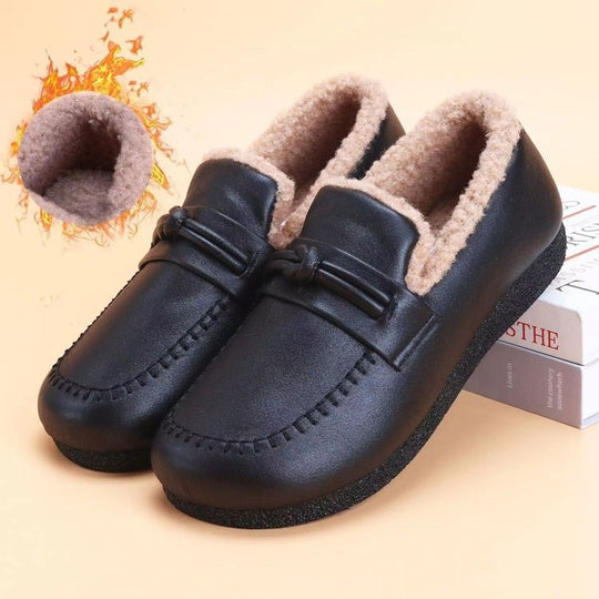 Damen warme Pantoffeln mit bequemen Fleece-Futter und rutschfester Sohle EB