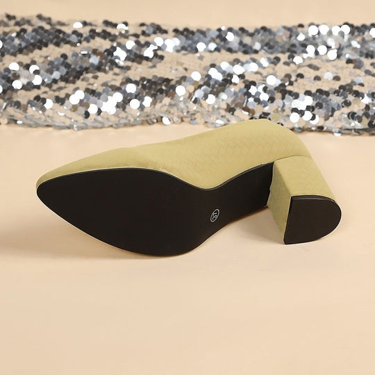 Damen Elegante Pumps mit bequemer Blockabsatz EB