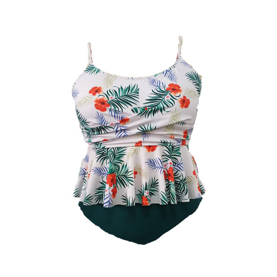 Damen Tankini mit Rüschendesign und figurschmeichelndem Oberteil EB