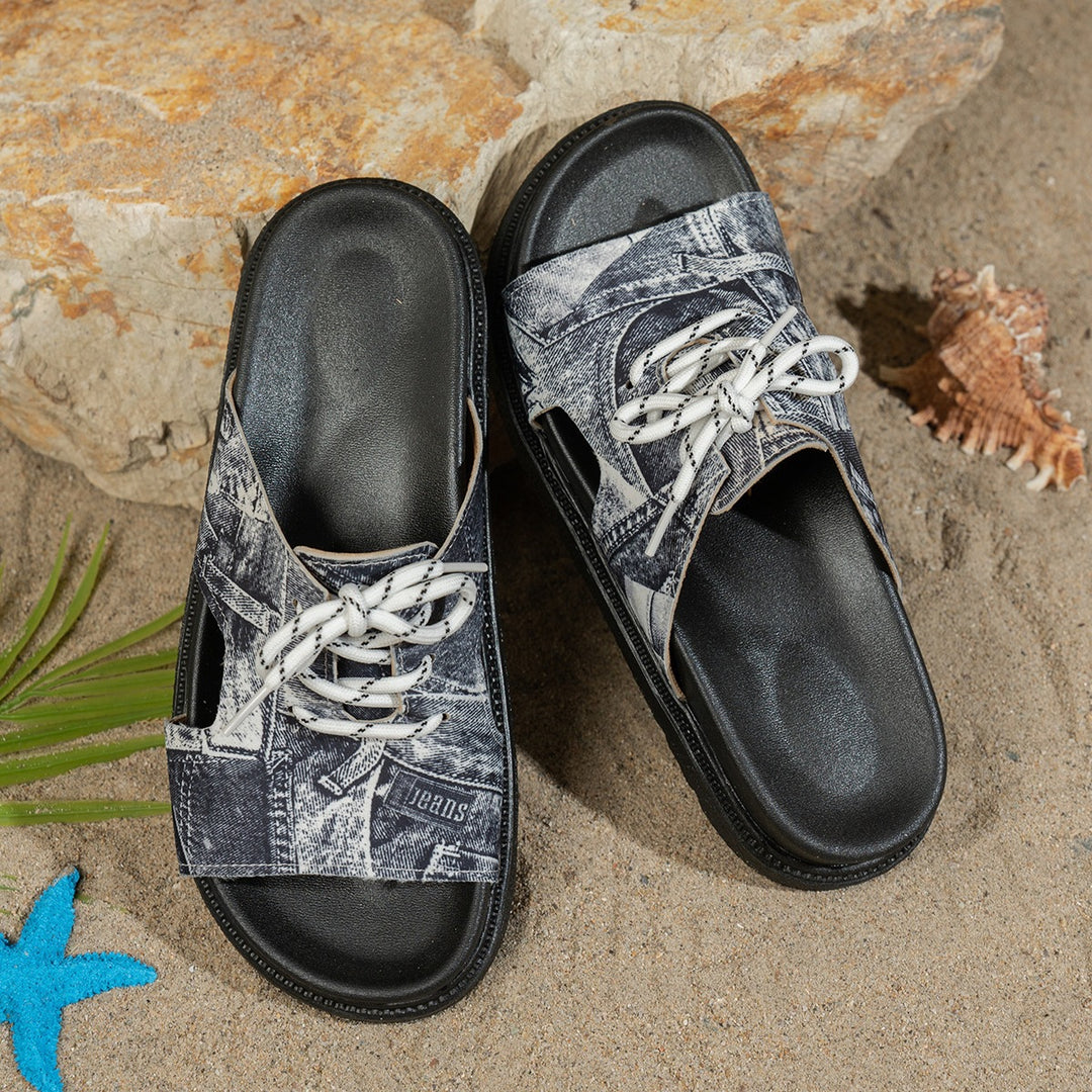 Damen Sandalen mit unterstützendem Fußbett und atmungsaktiver Obermaterialstruktur EB