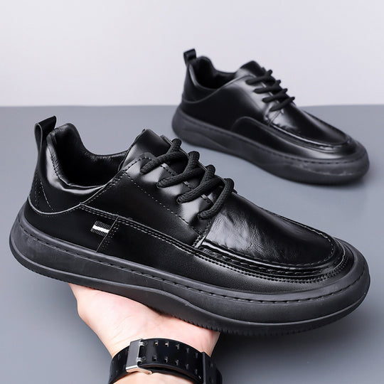 Damen Modische Ledersneaker mit rutschfester Sohle EB