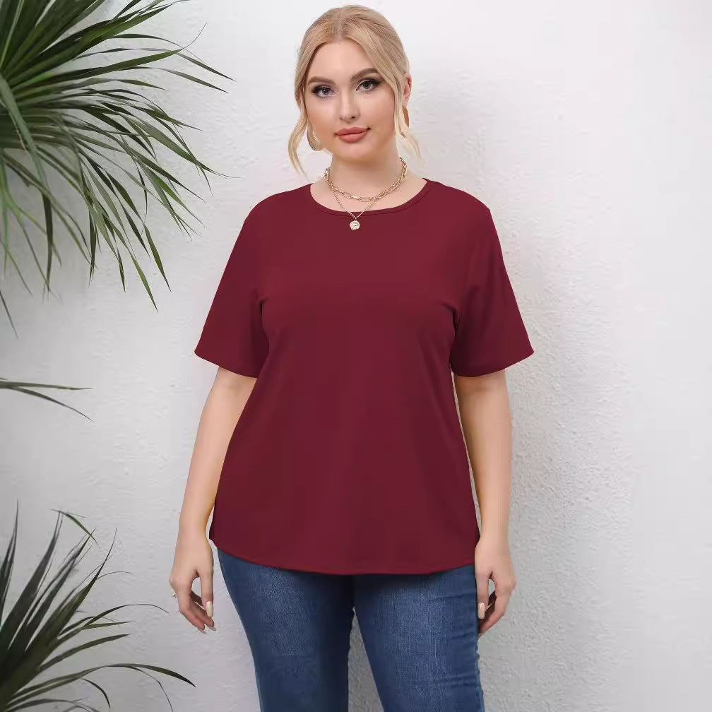 Damen angesagtes T-Shirt mit kreativen Ausschnitten EB