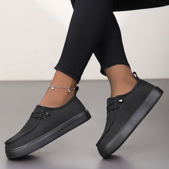 Damen Atmungsaktive Freizeitsneaker mit rutschfester Sohle und elastischem Schnürsystem EB