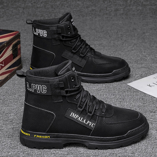 Damen modische Schnürstiefel mit robustem Profil EB