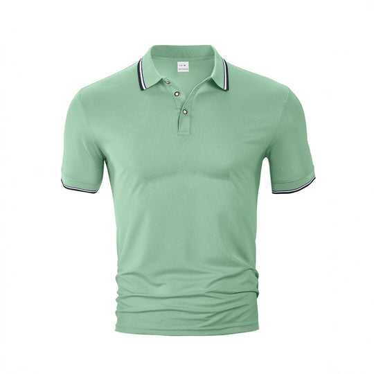 Herren nan klassisches Polohemd aus Piqué mit kontraststreifen am Kragen EB