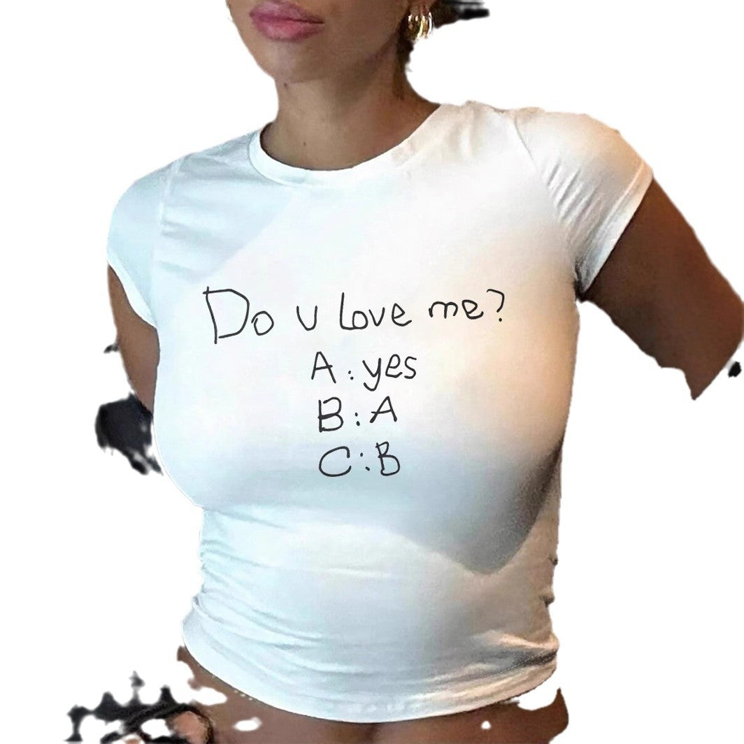 Damen Funktions T-Shirt mit kreativem Schriftzug EB