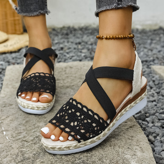 Damen Plateau Sandalen EB