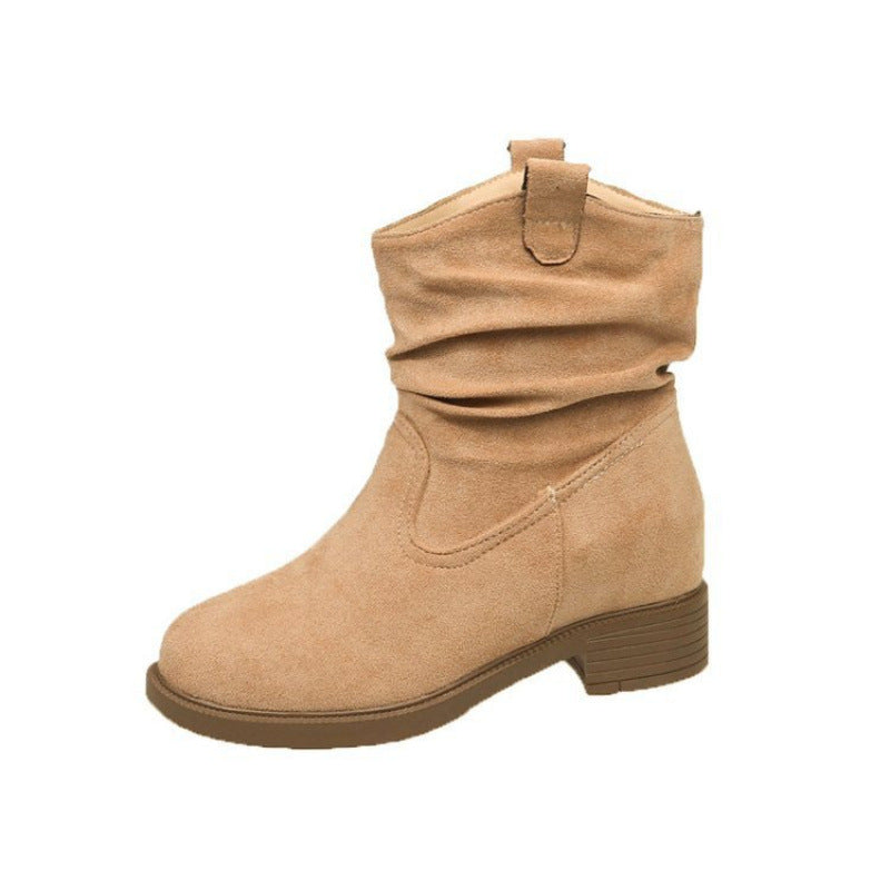 Damen Weiche und lässige Stiefeletten mit bequemem Schaft und rutschfester Sohle EB