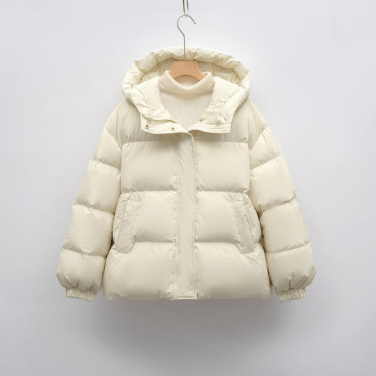 Damen modische Winterjacke mit voluminösen Puffärmeln EB