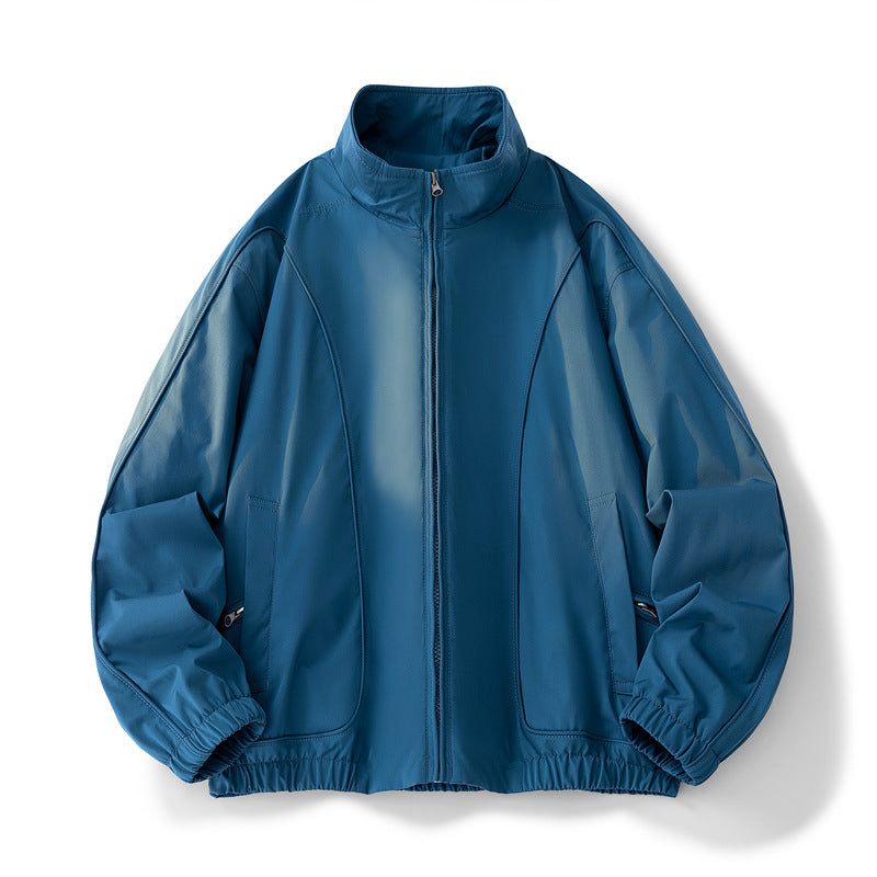 Damen hochschneiderte Übergangsjacke mit elastischem Bund und praktischen Taschen EB