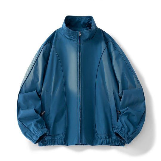 Damen hochschneiderte Übergangsjacke mit elastischem Bund und praktischen Taschen EB