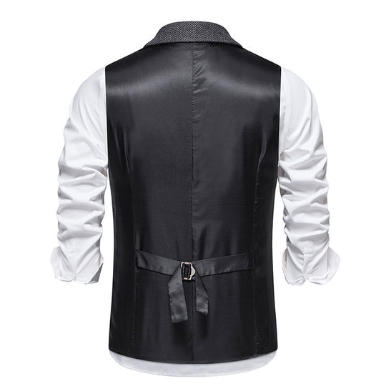 Herren elegante Weste mit modernem Hahnentritt-Muster EB