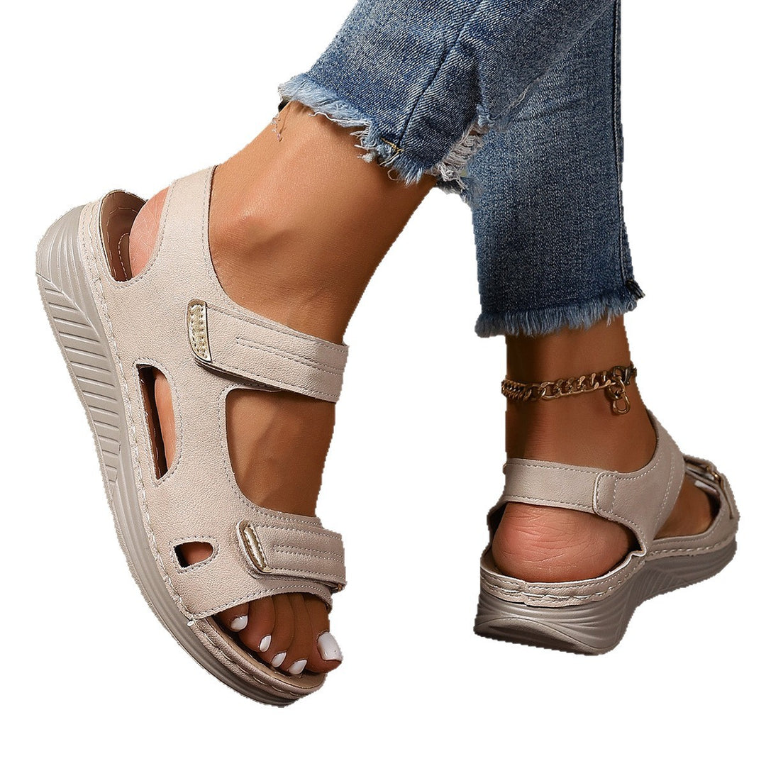 Damen Komfortable Sandalen mit verstellbaren Riemen und atmungsaktiver Sohle EB