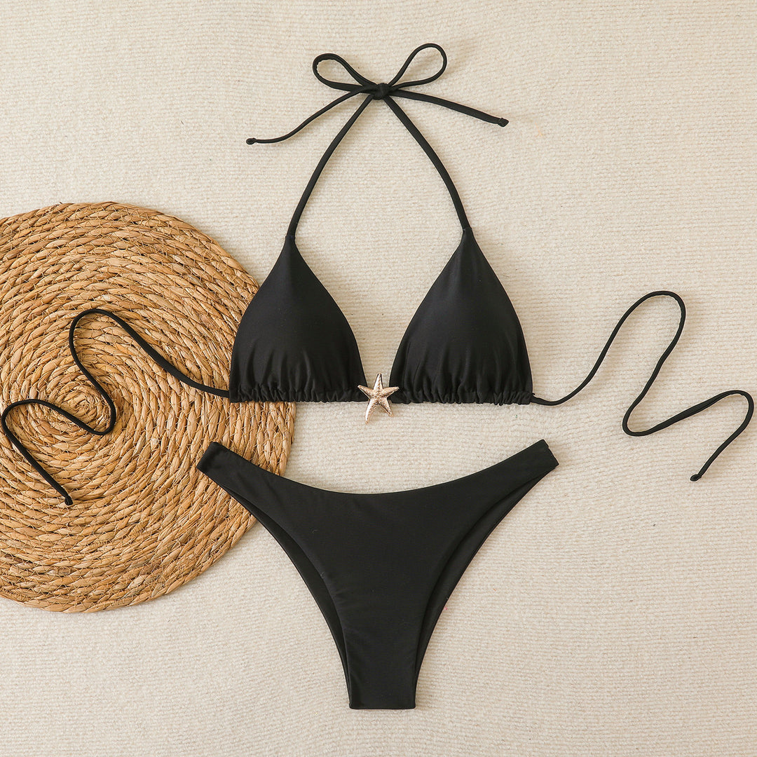 Damen Triangel-Bikini mit modischem Stern-Detail EB