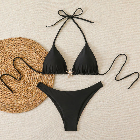 Damen Triangel-Bikini mit modischem Stern-Detail EB