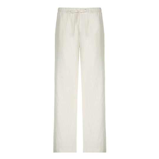 Damen weite Sommerhose mit verstellbarem Bund und praktischen Seitentaschen EB