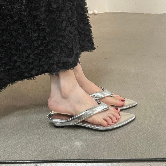 Damen edle Zehentrenner-Sandalen mit modischem Design EB