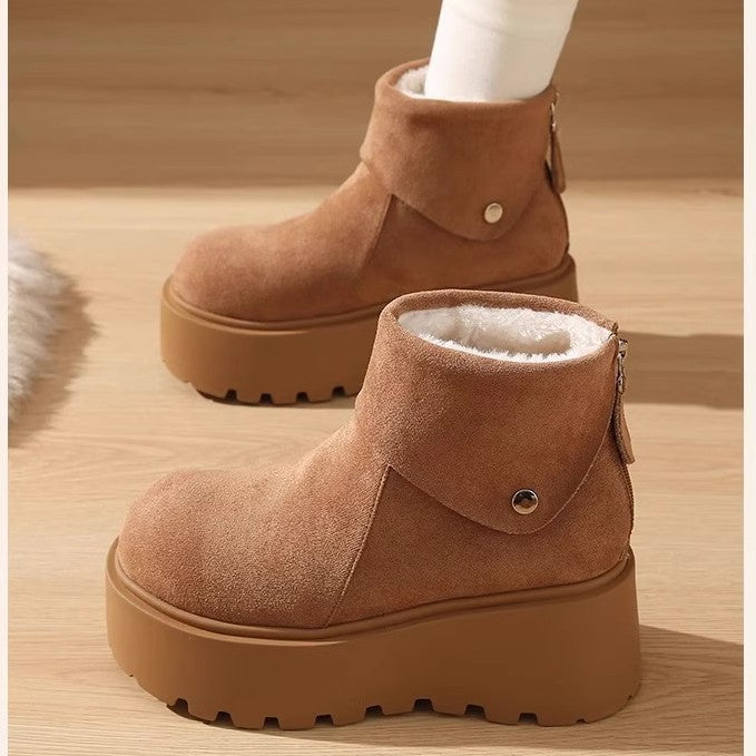 Damen Komfortable Winterstiefel mit kuscheligem Innenfutter und rutschfester Sohle EB