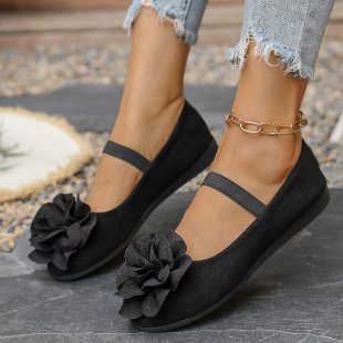 Damen Ballerinas mit floralem Dekor EB