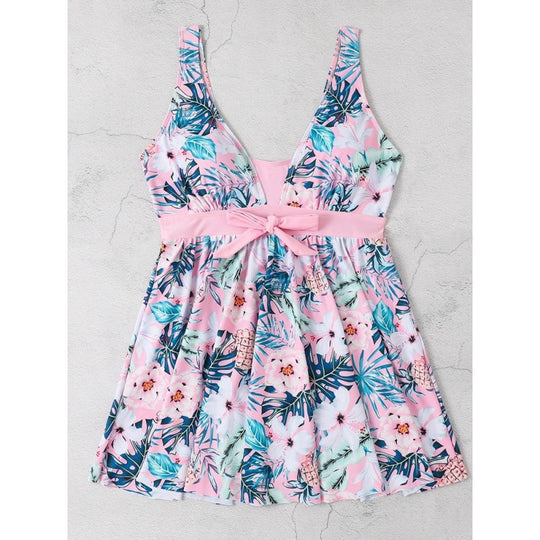 Damen Badekleid mit floralen Mustern und schmeichelndem Schnitt EB