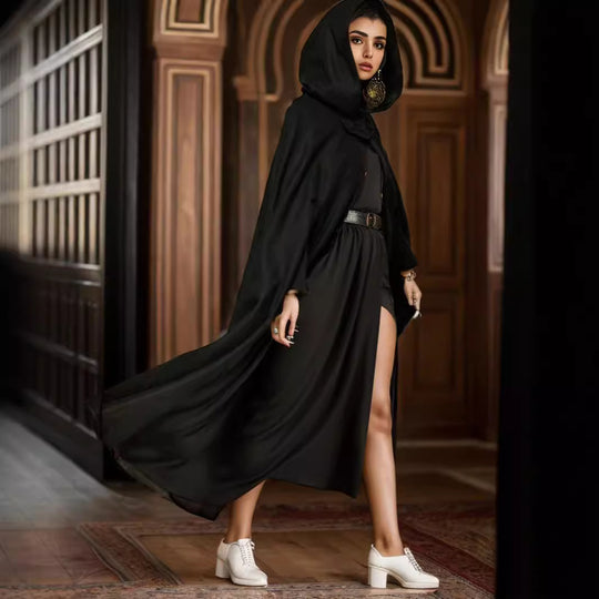 Damen elegante Kapuzenumhangjacke EB