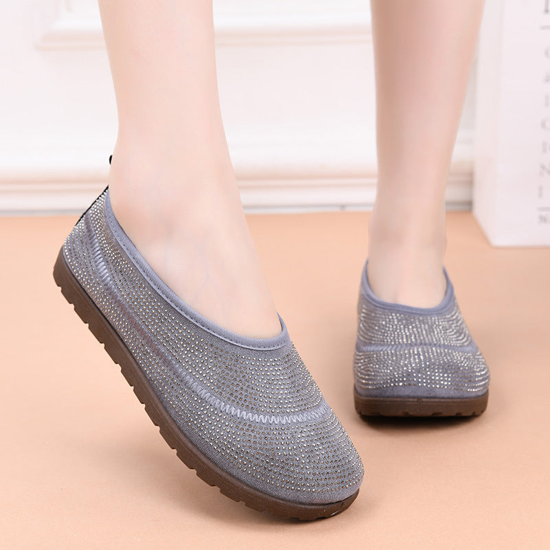 Damen Slip-On Badeschuhe mit atmungsaktivem Obermaterial und rutschfester Sohle EB