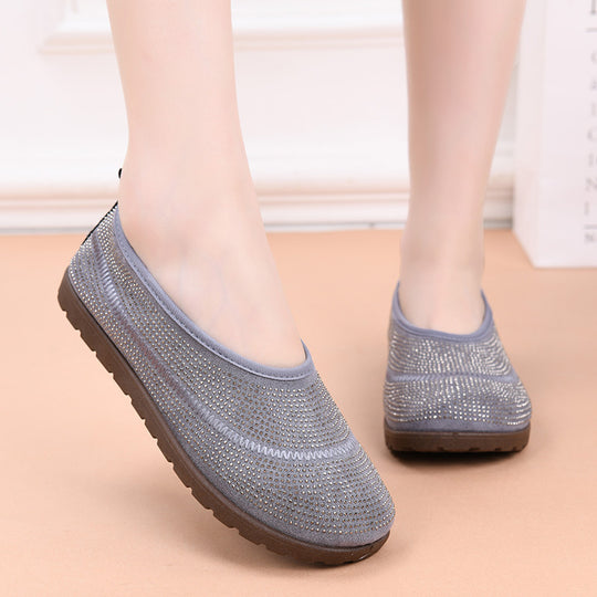 Damen Slip-On Badeschuhe mit atmungsaktivem Obermaterial und rutschfester Sohle EB