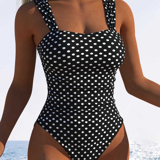 Damen Einteiliger Badeanzug mit raffiniertem Punkte-Design und komfortablem Schnitt EB