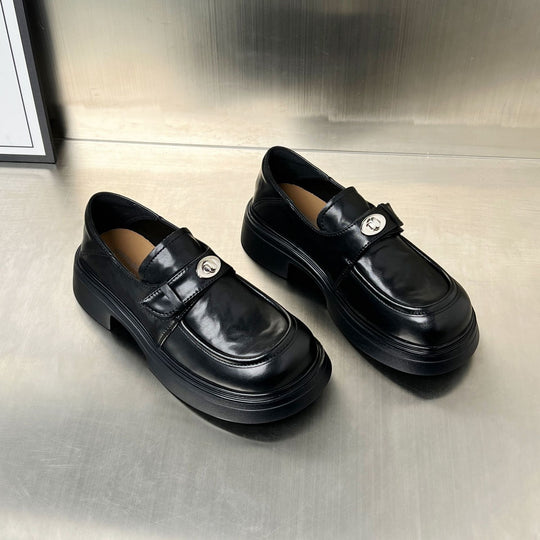 Damen elegante Mokassins mit modischem Schnallenverschluss EB