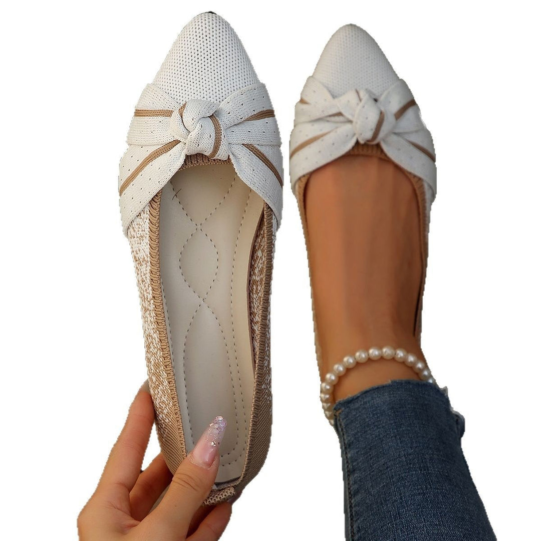 Damen elegante Slip-On Ballerinas mit Schmuckdetails EB
