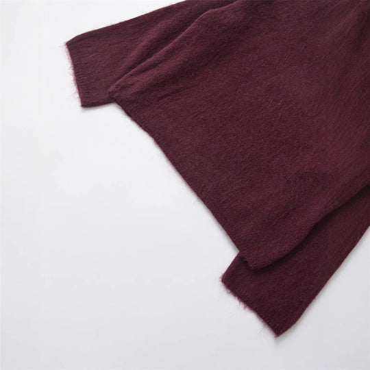 Damen Grobstrickpullover mit lässigem Schnitt und weitem Rundhalsausschnitt EB
