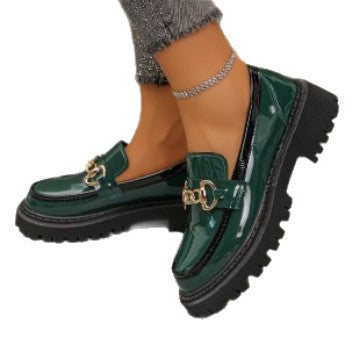 Damen komfortable Loafers mit schickem Metallaczent EB