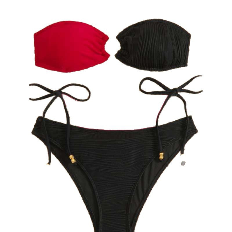 Damen Bandeau Bikini mit raffinierten Akzenten EB