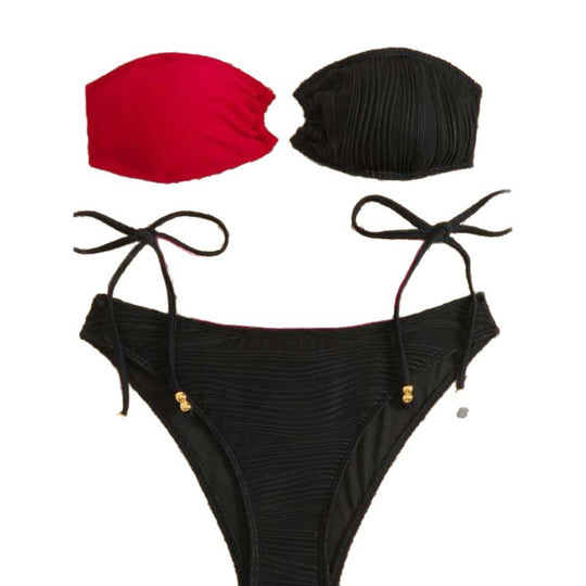 Damen Bandeau Bikini mit raffinierten Akzenten EB
