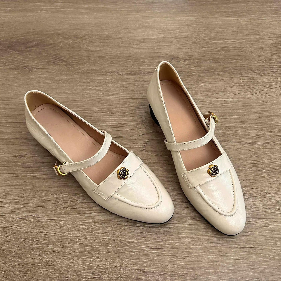 Damen elegante Mary Jane Schuhe mit modischer Schnalle EB