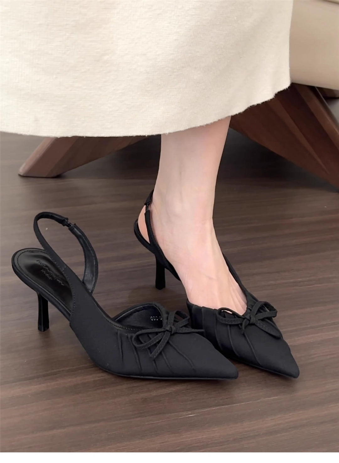 Damen Sling Pumps mit eleganter Schleifenverzierung EB
