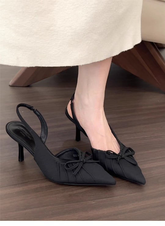 Damen Sling Pumps mit eleganter Schleifenverzierung EB