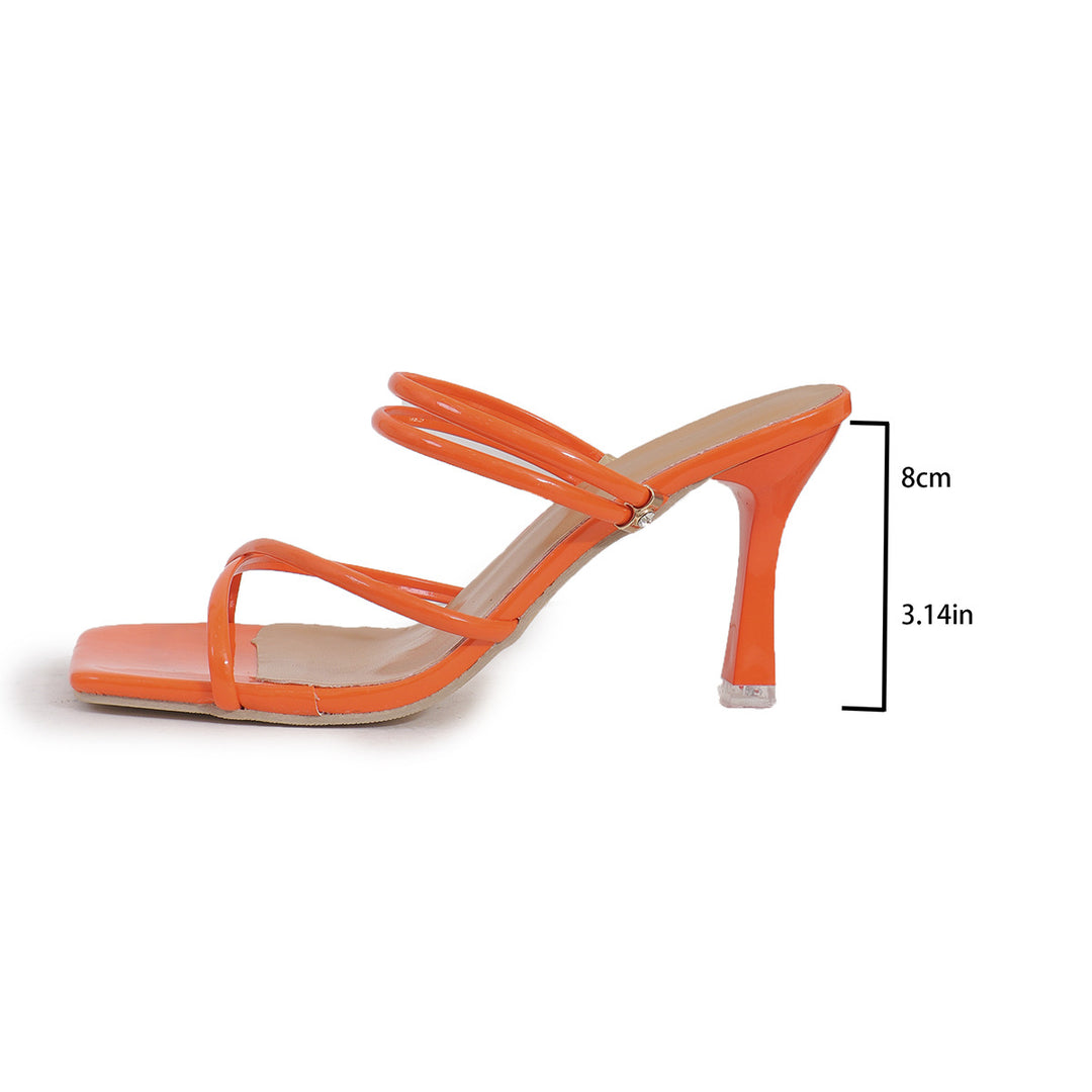 Damen elegante Riemchen-Sandaletten mit geschwungenem Absatz EB