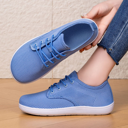 Damen Atmungsaktive Sneaker mit elastischem Lederoberteil EB