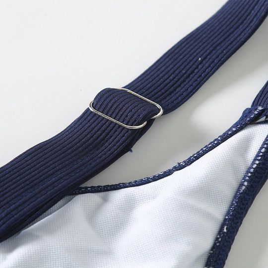 Damen Einteiler Badeanzug mit raffiniertem Rüschendesign EB