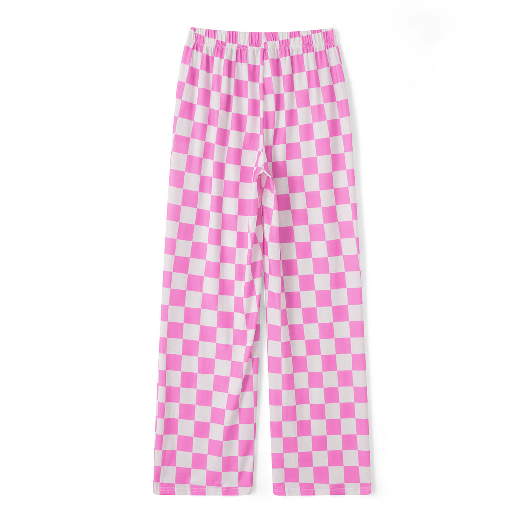 Damen Karierte Palazzohose EB