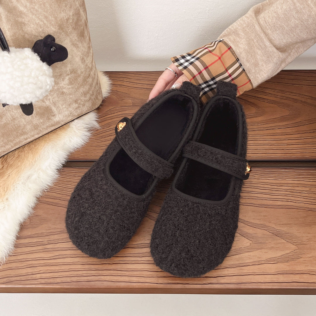 Damen Hausschuhe mit weichem Futter und verstellbarem Riemen EB